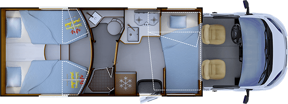 Distribución de noche RAPIDO 666F