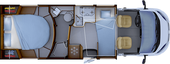 Distribución de noche RAPIDO 686F