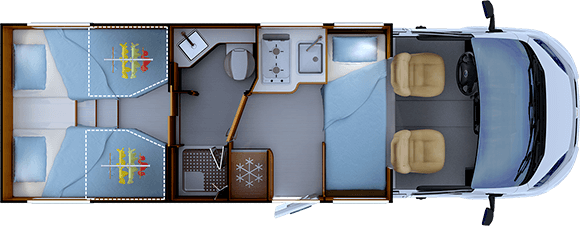 Distribución de noche RAPIDO C66