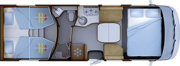 Distribución de noche RAPIDO i66M TRUMA